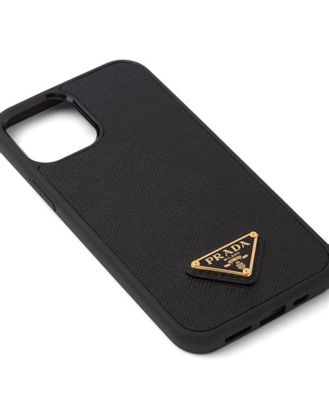 Black Saffiano cover for iPhone 12 Pro Max 